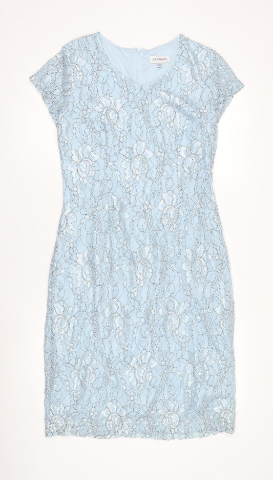 Chianti Women's Blue Sheath Dress Size 12