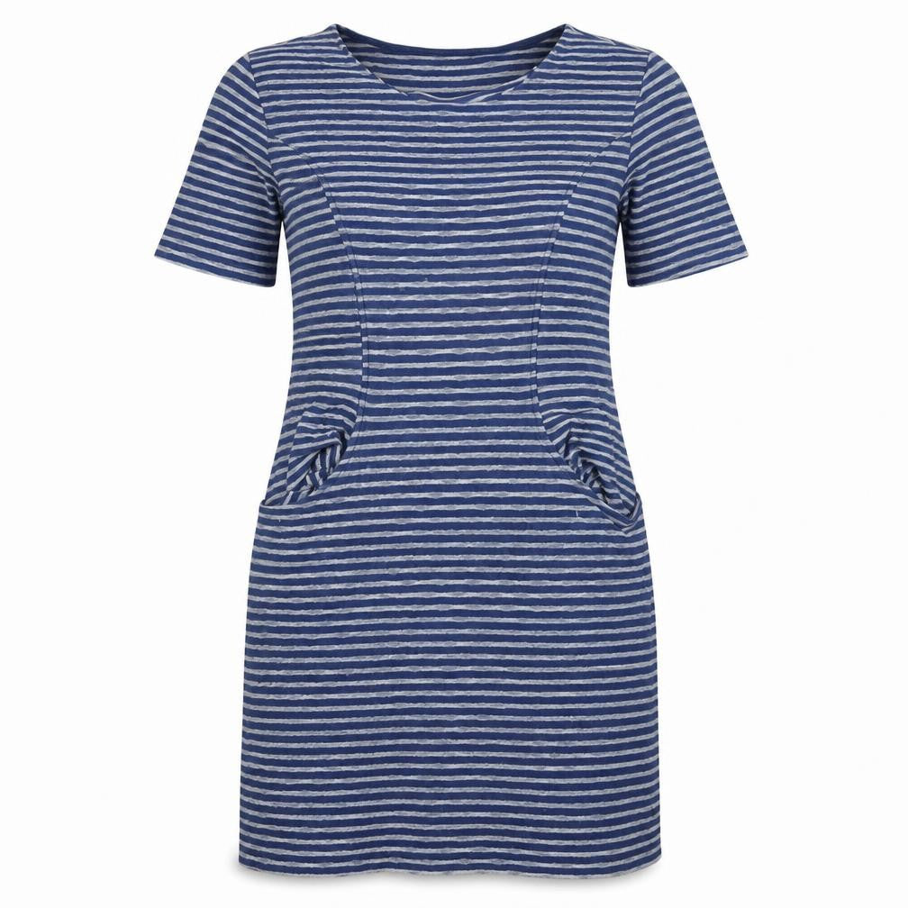Mantaray Women's Blue Striped Shift Dress Size 10