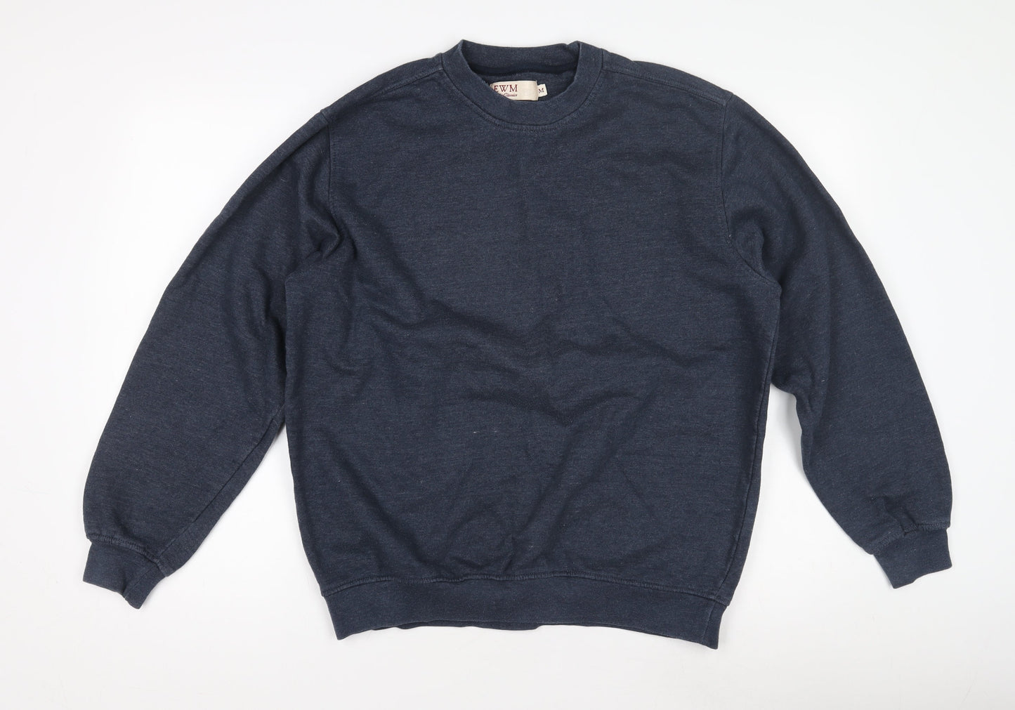 EWM Men's Blue Crew Neck Pullover Sweatshirt M