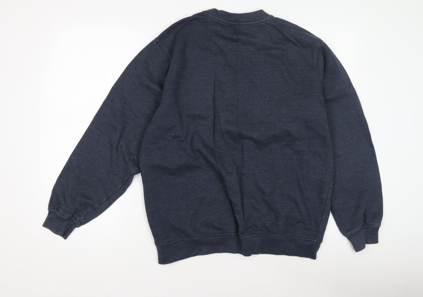 EWM Men's Blue Crew Neck Pullover Sweatshirt M