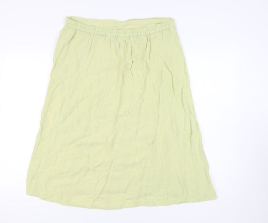 Damart Women's Green Elastic Waist Skirt Size 18