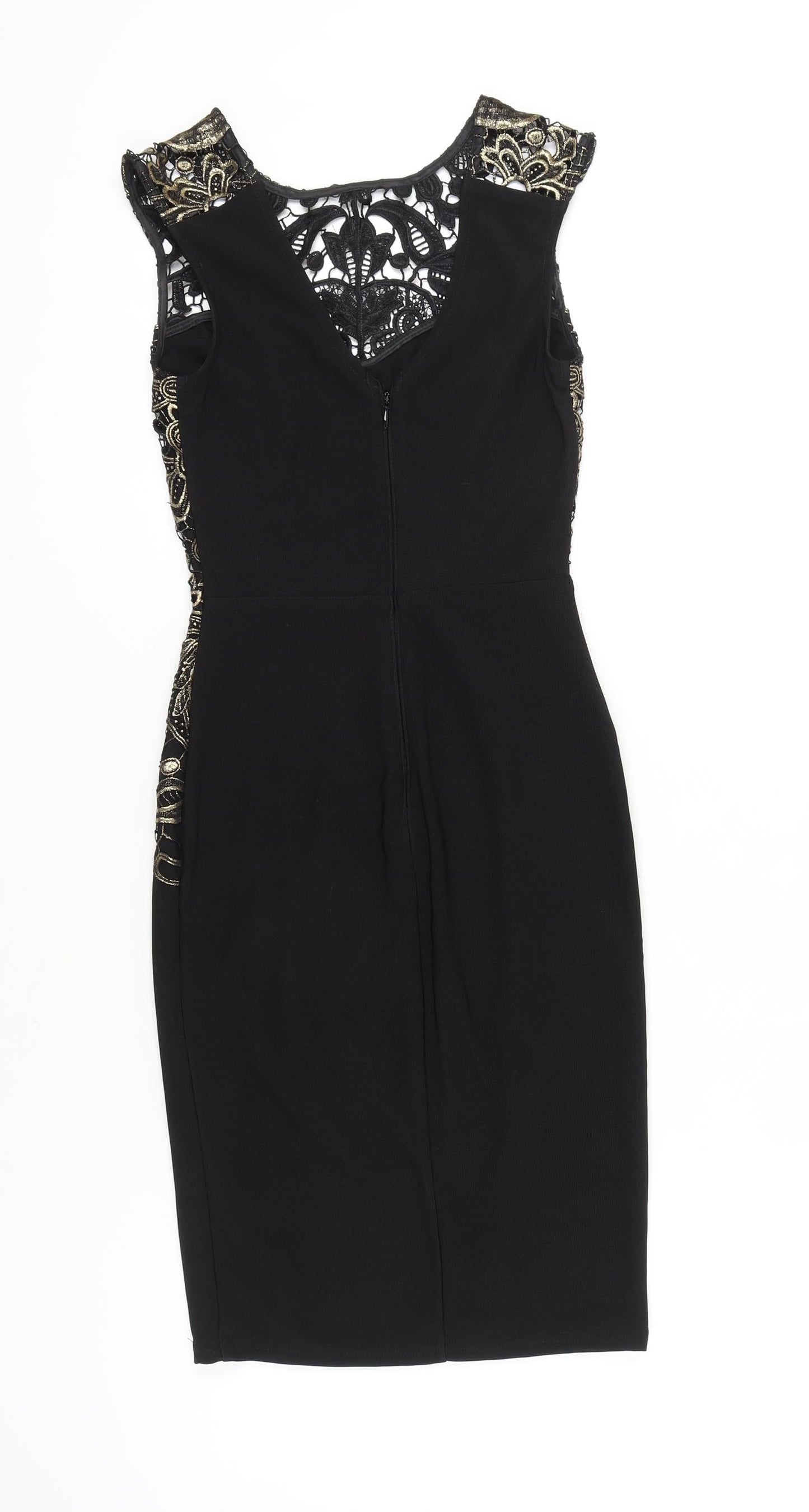 Lipsy Women's Black Sheath Dress UK 4 Party Wear
