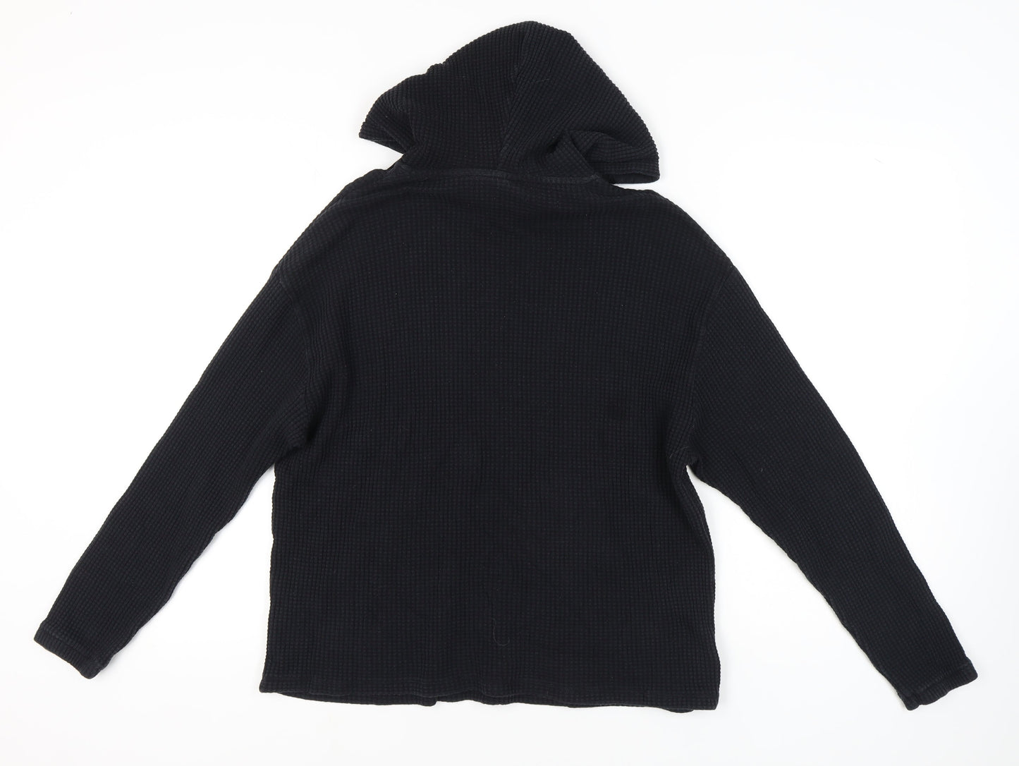 ASOS DESIGN Men's Black Knit Hoodie, S, with Logo
