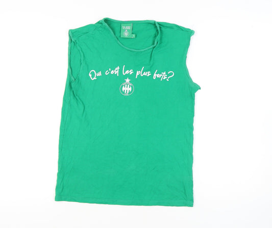 AS Saint-Étienne Women's Green Sleeveless Tank Top Size S