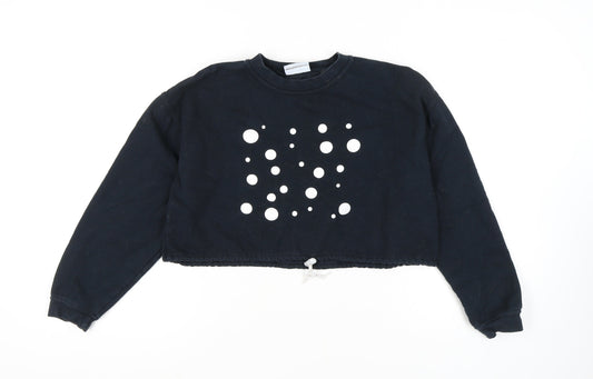 Blue Rinse Women's Black Polka Dot Sweatshirt L