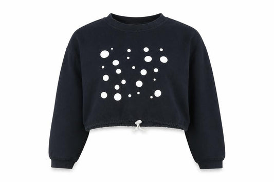 Blue Rinse Women's Black Polka Dot Sweatshirt L