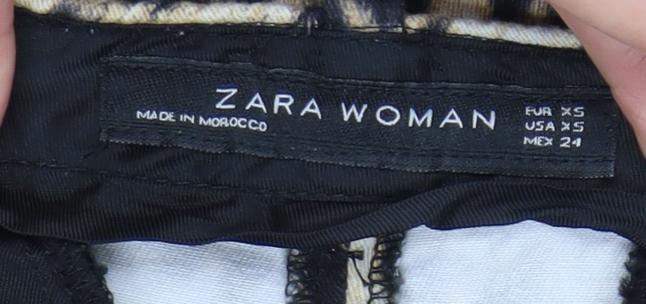 Zara Woman XS Multicoloured Animal Print Trousers