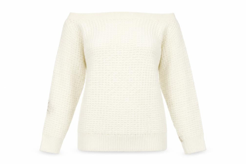 boohoo Women's White Knit Jumper Size S