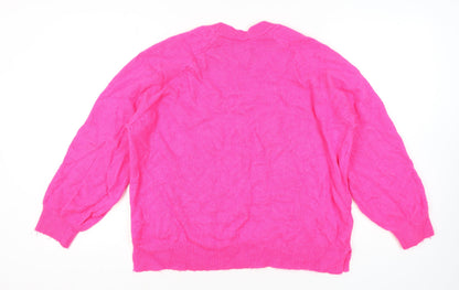 Pull&Bear Women's Pink Pullover Jumper, Size 12
