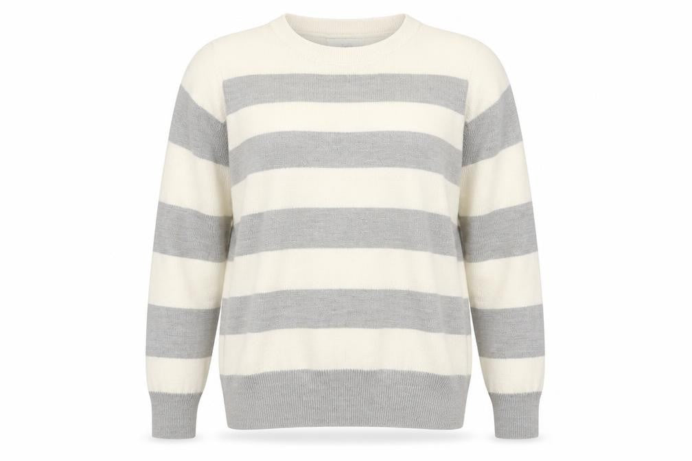 Marks & Spencer Women's Ivory Striped Pullover Jumper Size 12