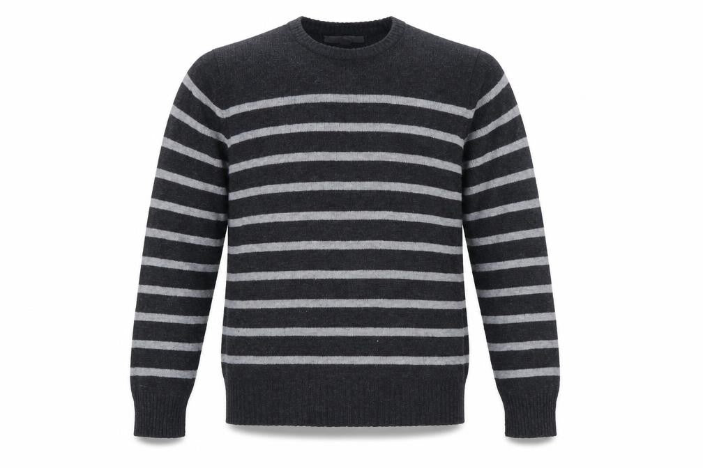 Old Navy Men's Black Striped Pullover Jumper L