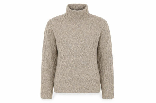Camilla Pihl Women's Beige High Neck Pullover Jumper