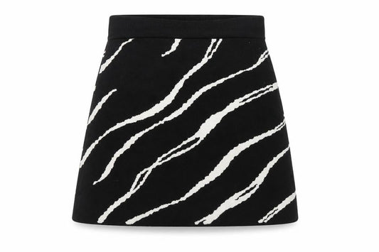 Weekday Women's Black Animal Print Skirt M