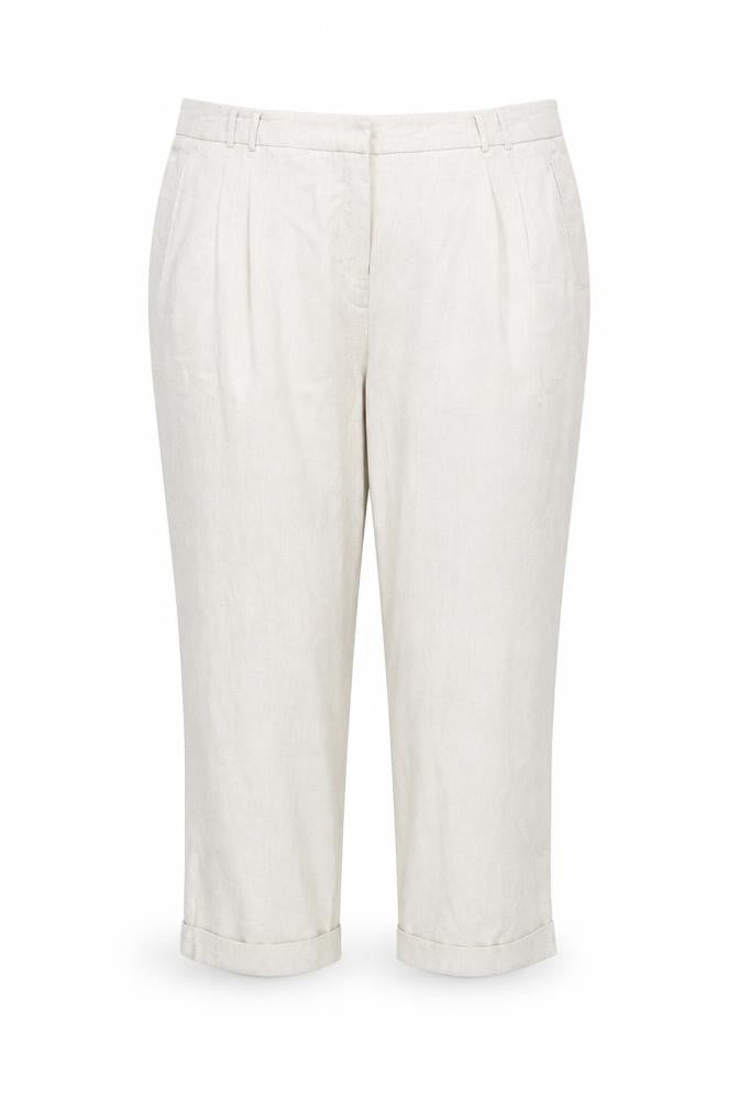 BHS Women's Beige Trousers Size 18 Cotton Blend