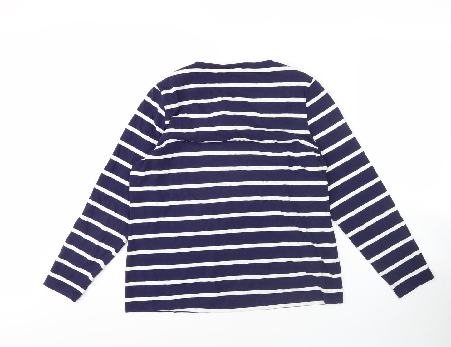Marble Women's Blue Striped Long Sleeve Top - Size 12