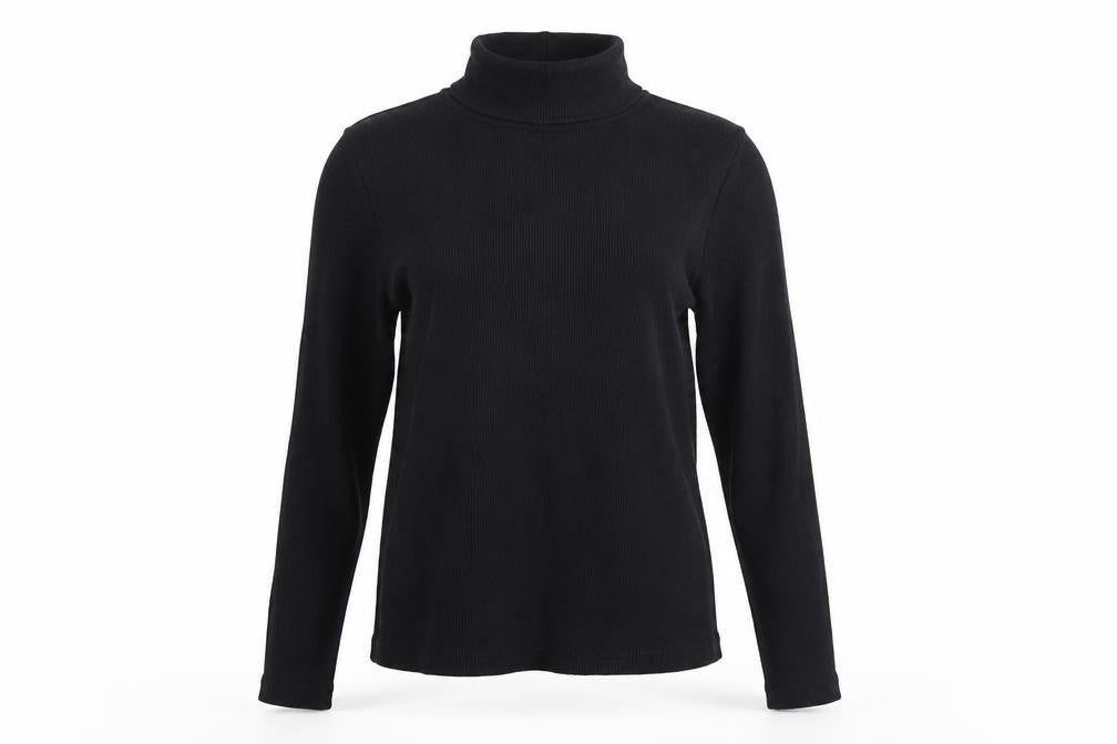 River Island Women's Black Roll Neck Long Sleeve Top