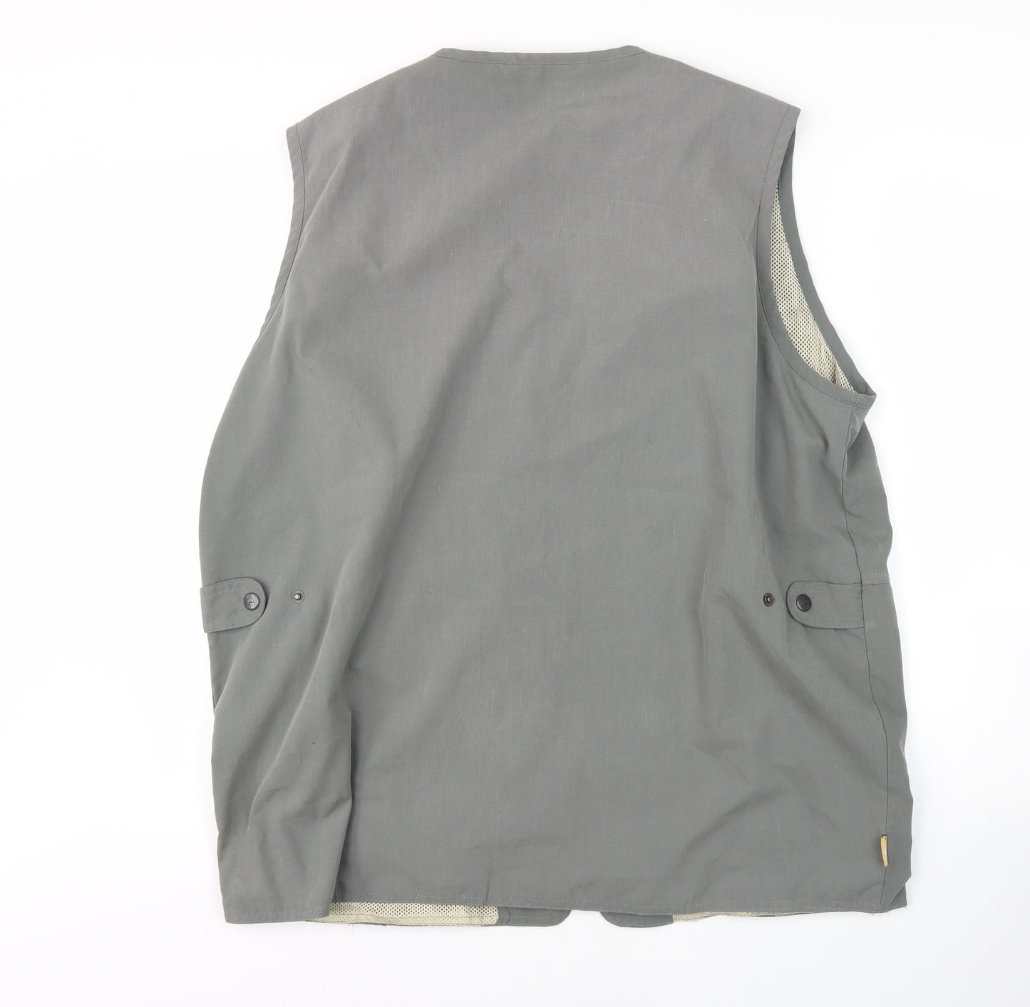 One Valley Trailwear Men's Grey L Waistcoat, Zipped Pockets