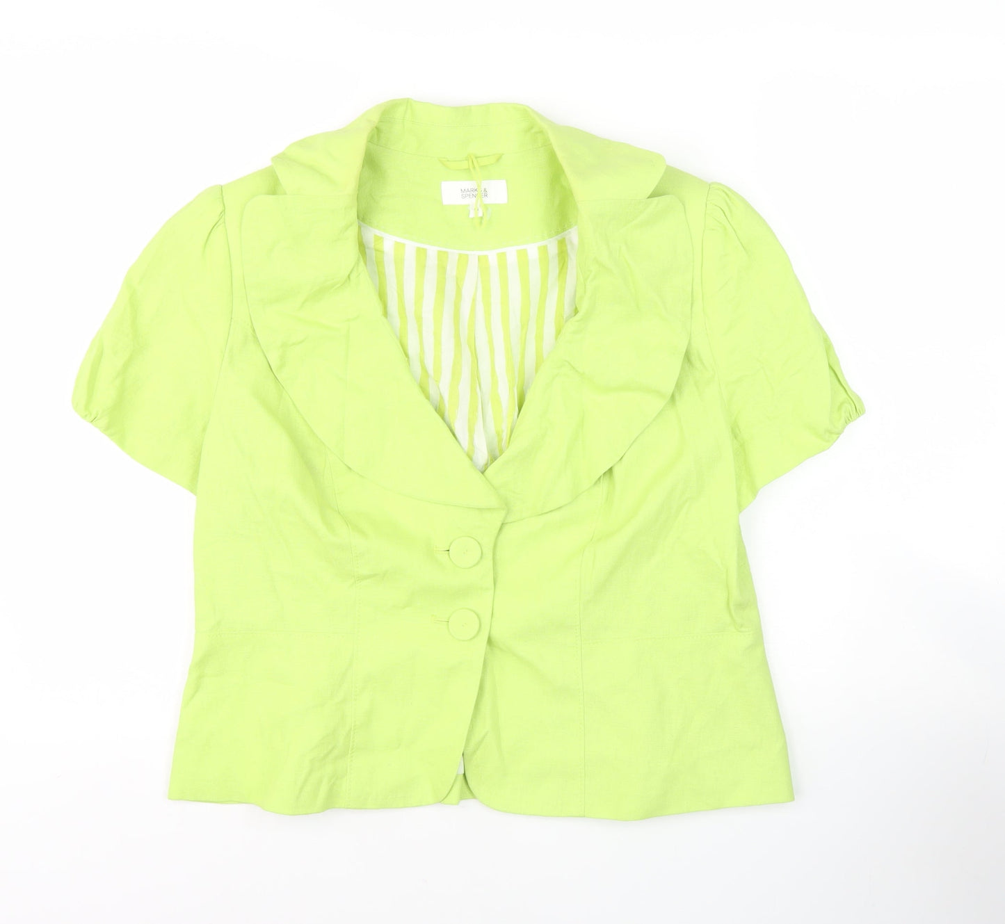 Marks and Spencer Green Women's Blazer, Size 16