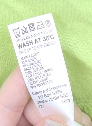 Marks and Spencer Green Women's Blazer, Size 16