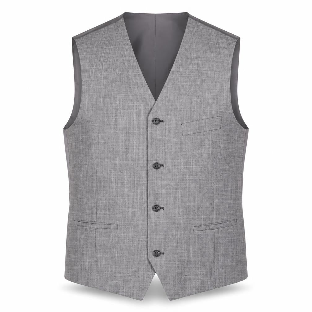 Vincere Men's Grey Suit Waistcoat, Size 42L