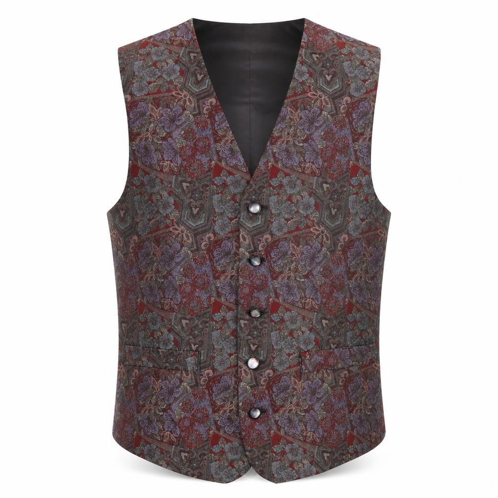 Brown's C&A Men's Multicoloured Waistcoat M Floral