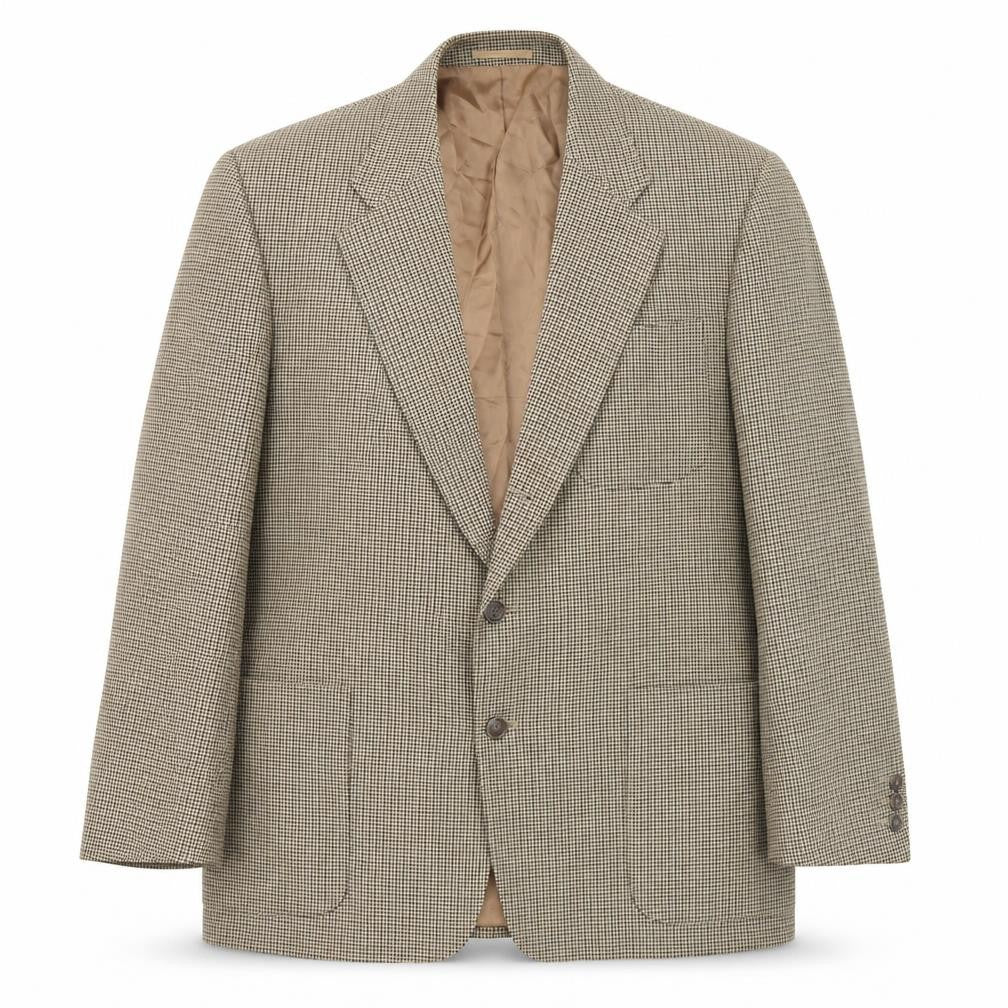 Next Men Brown Wool Check Blazer 40R Regular Fit