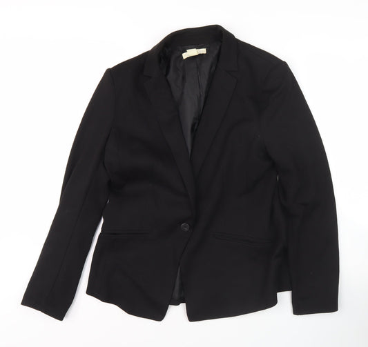 H&M Women's Black Blazer, Size 14, Regular Fit