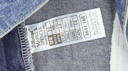Marks & Spencer Womens Blue Denim Shorts Size 6