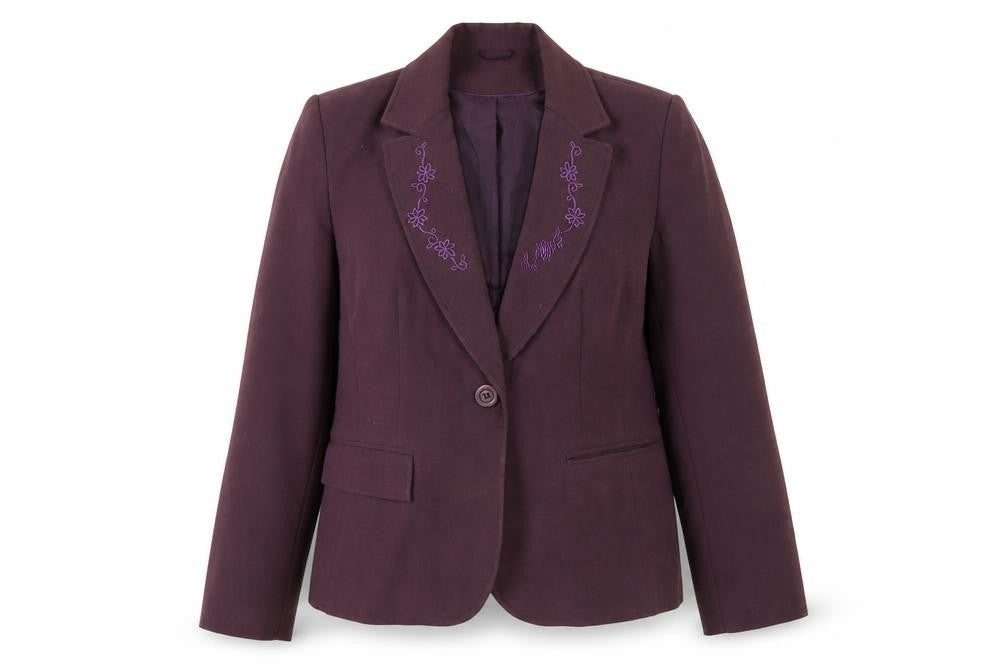 Berkert Women's Purple Blazer - Size 16, Notch Lapel