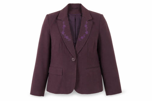 Berkert Women's Purple Blazer - Size 16, Notch Lapel