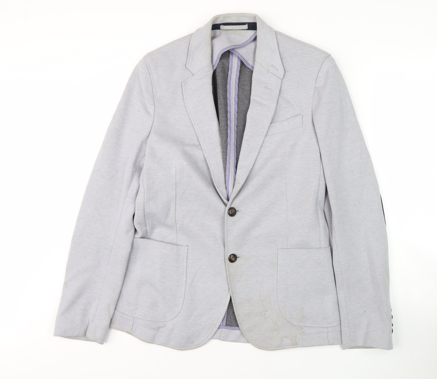 Zara Man Grey Slim Fit Blazer - Men’s 36