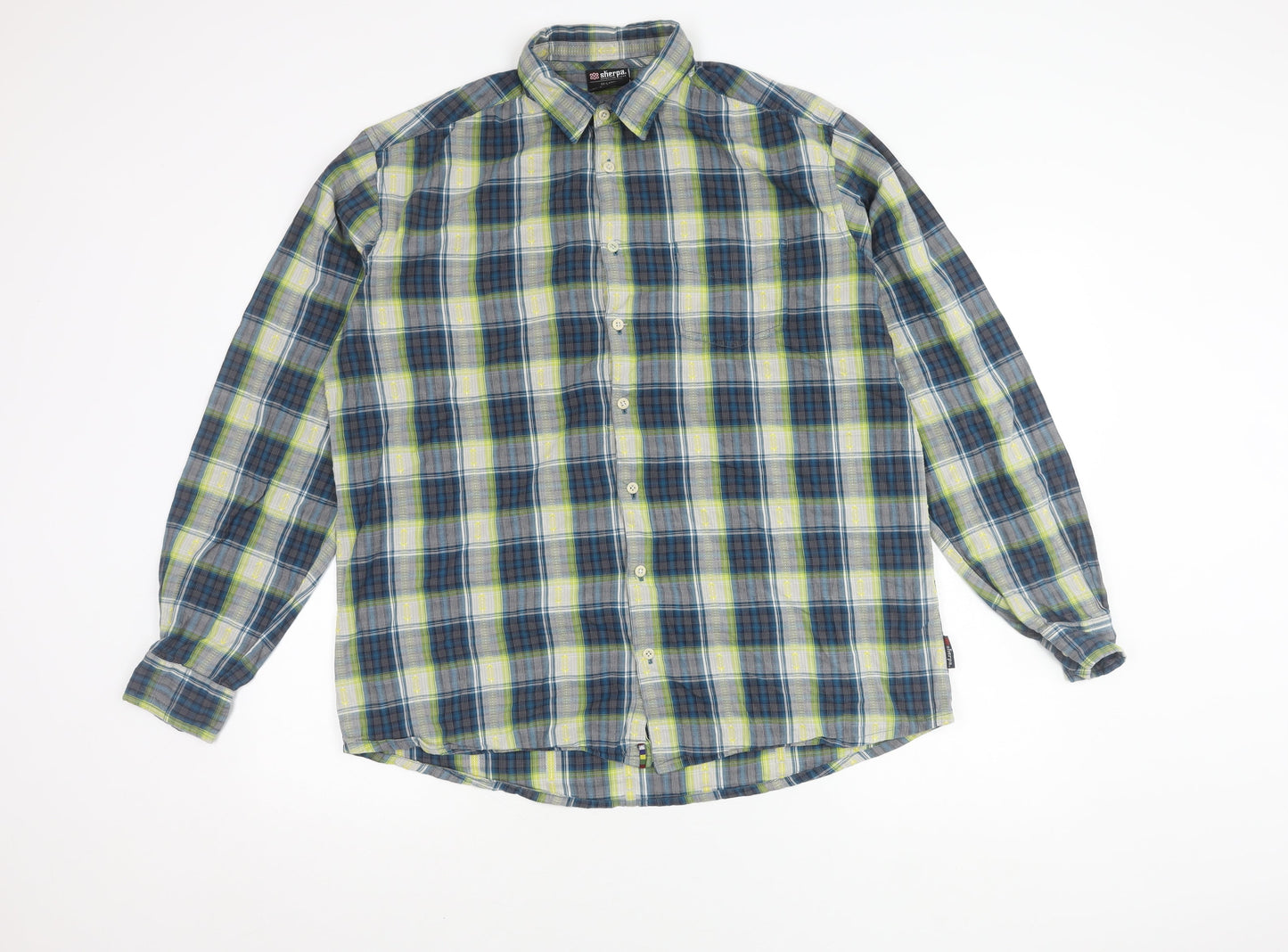 Sherpa Men's Multicoloured Plaid Long Sleeve Shirt 2XL
