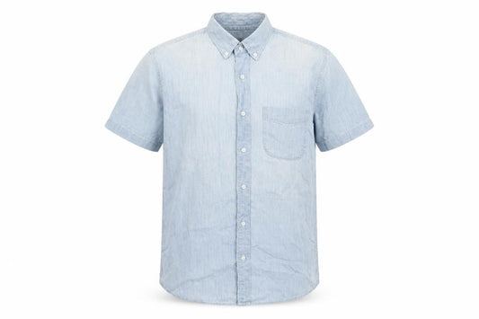 J.CREW/JEANS Men's Slim Blue Short Sleeve Shirt