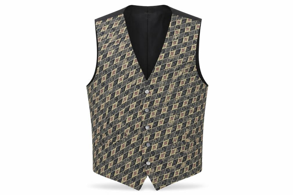 Sophos Men's Multicoloured Argyle Waistcoat L