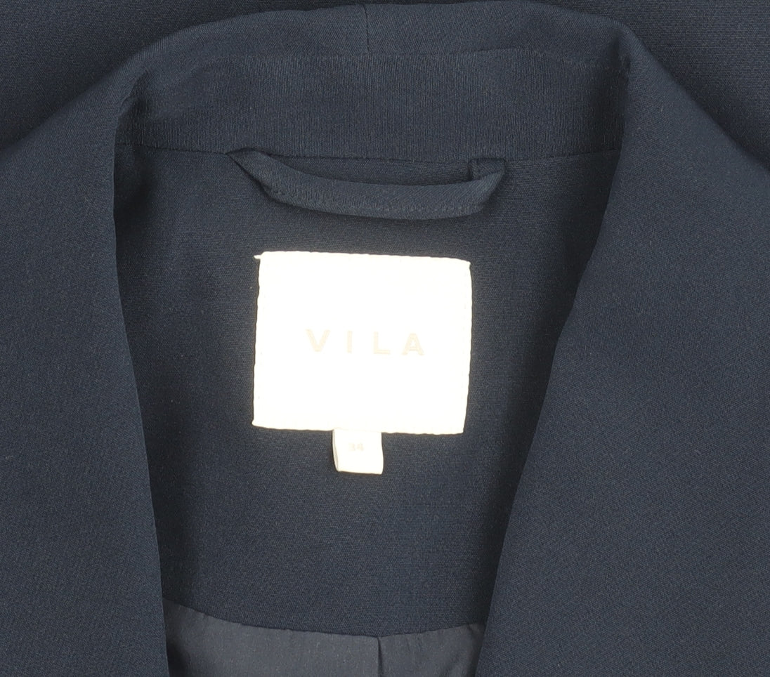 Vila Women's Blue Blazer Suit Jacket, Size 6, Regular Fit