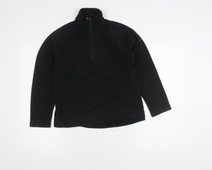 Additional front view of F.lli Campagnolo boys’ black fleece pullover sweatshirt -, size 12