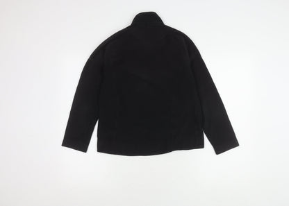 Back view of F.lli Campagnolo boys’ black fleece pullover sweatshirt -, size 12