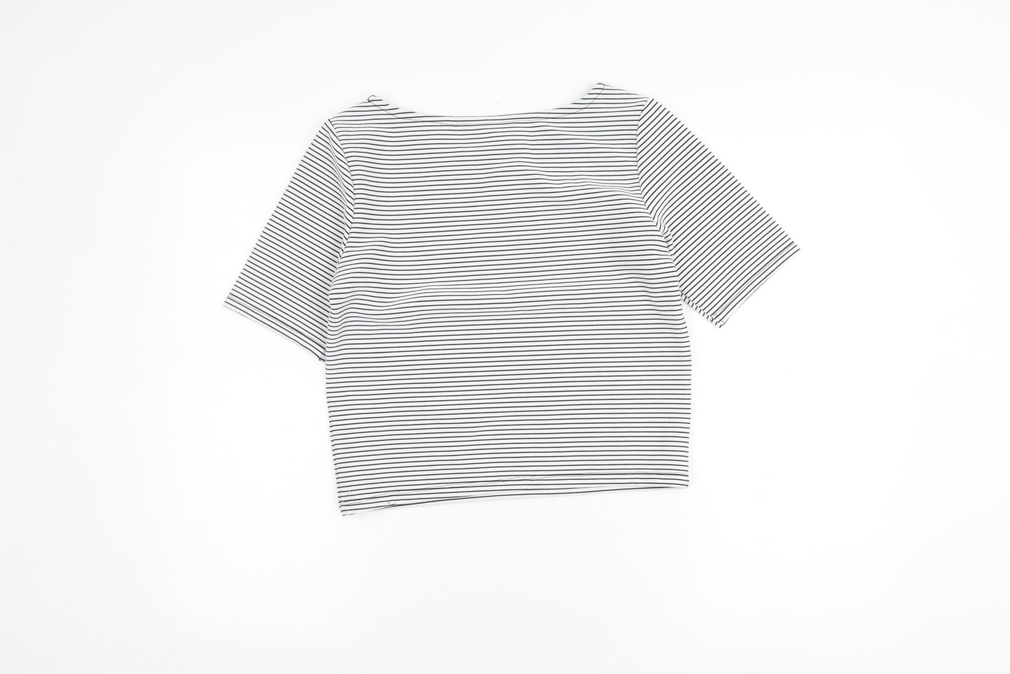 Warehouse Women’s Striped T-Shirt, Black/White, Size 10