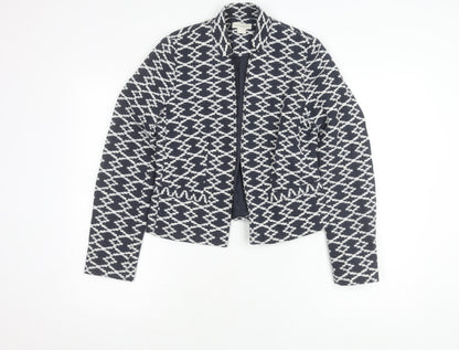 Monsoon Women's Blue Geometric Suit Jacket Size 8