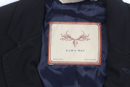 Additional view of Zara Man Black Slim Fit Blazer Medium