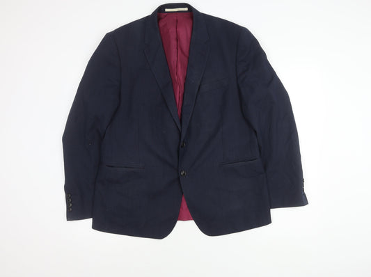Marks and Spencer Men's Blue Blazer, 44, Single-Breasted