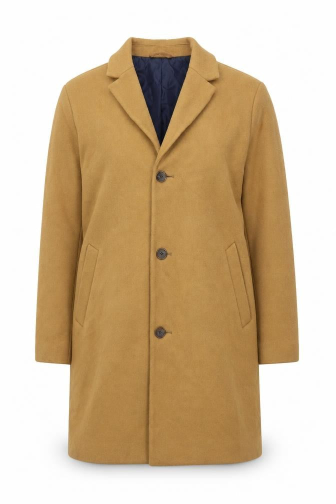 Old Navy Women's Beige Wool Blend Classic Coat
