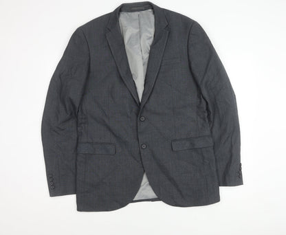 Additional front view of Next Men's Grey Regular Fit Blazer 42L