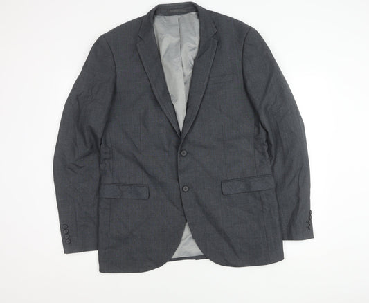 Next Men's Grey Regular Fit Blazer 42L