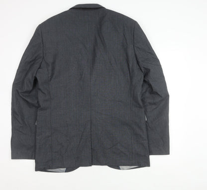 Back view of Next Men's Grey Regular Fit Blazer 42L