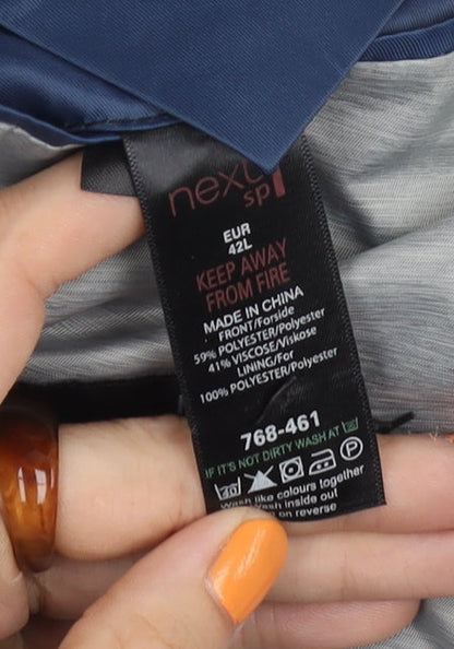 Close-up detail of Next Men's Grey Regular Fit Blazer 42L