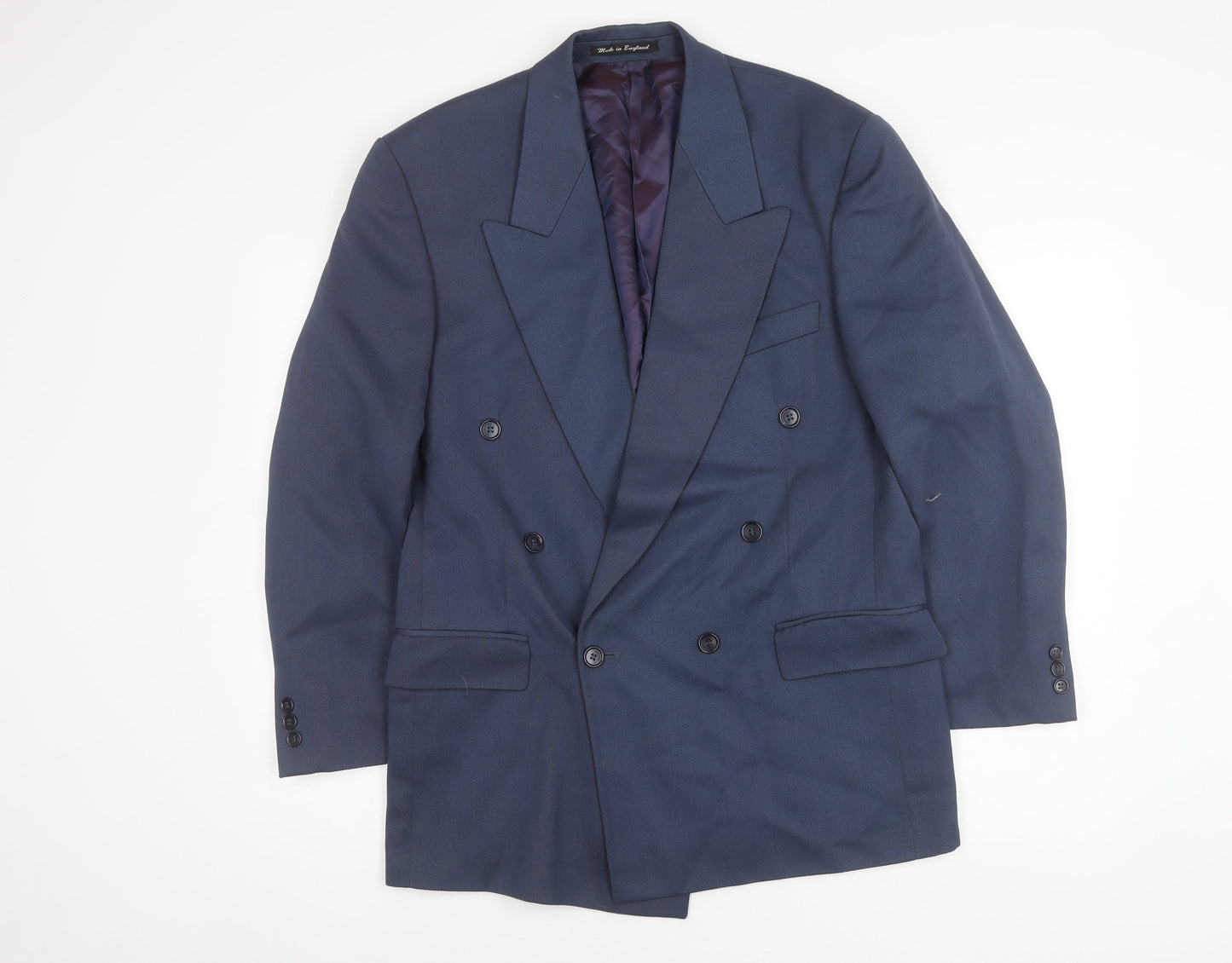 Corman Men's Blue Double-Breasted Blazer 38
