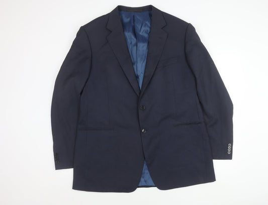 Marks and Spencer Men's Blue Wool Suit Jacket 44L