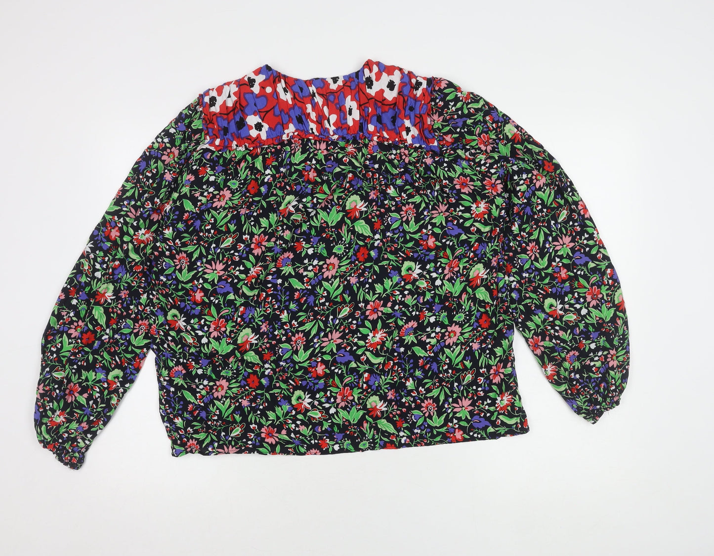 Zara Women's Multicoloured Floral Blouse Size 12
