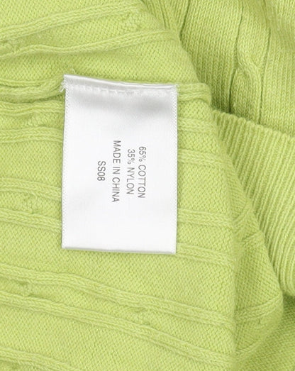 Country Casuals Women's Green Cable-Knit L Pullover Jumper